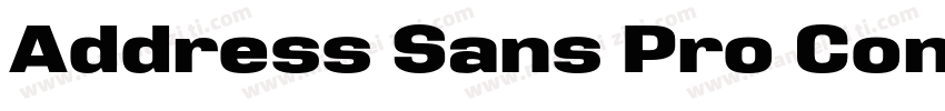 Address Sans Pro Condensed Black字体转换